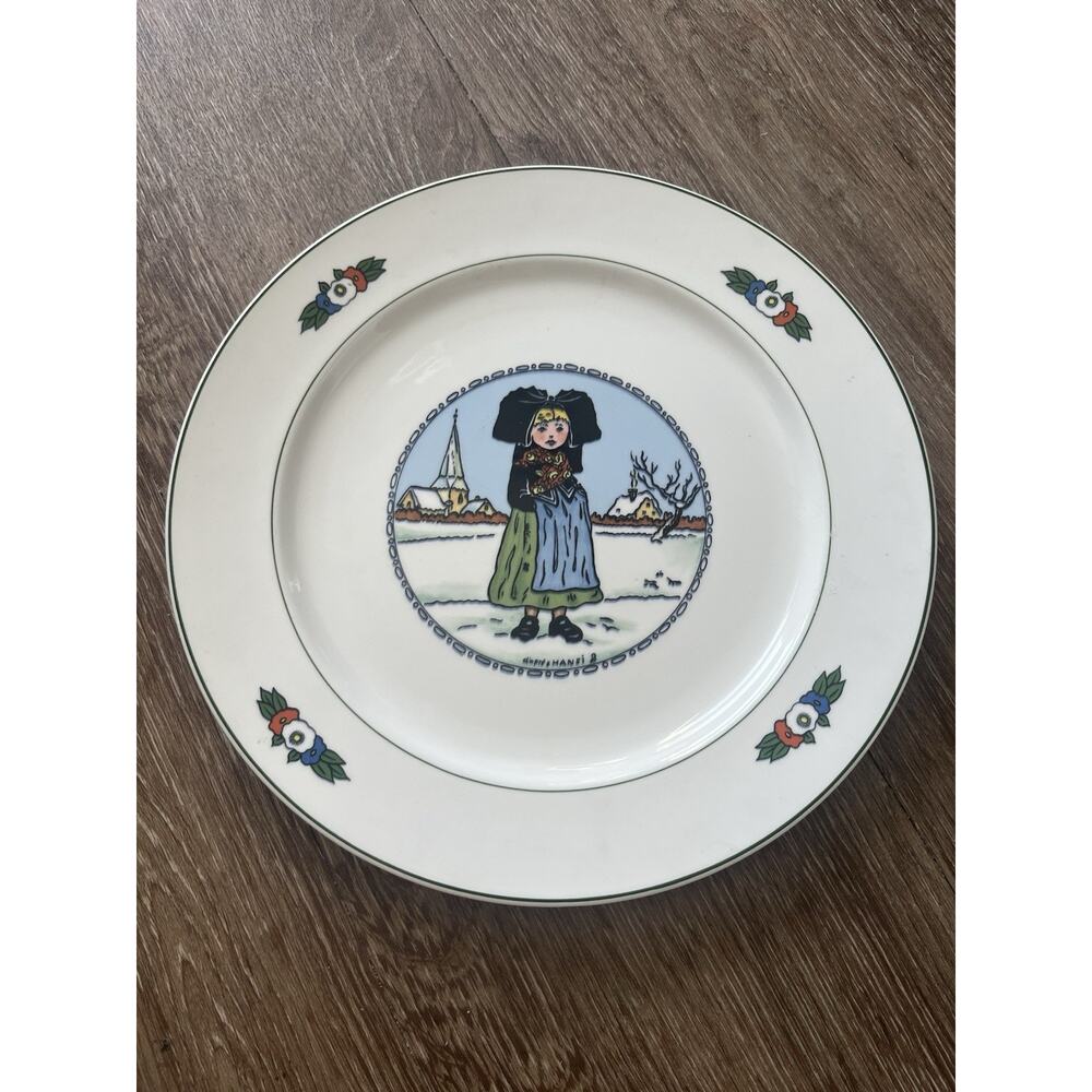 Villeroy & Boch Hansi d’ Alsace Dinner Plate Girl In‎ Snow RARE